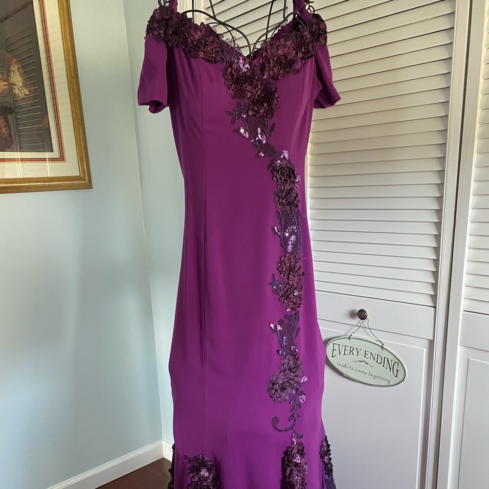 Tina Di Martina Eggplant Evening Gown